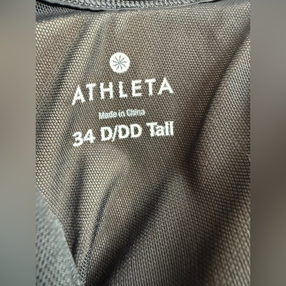 ATHLETA Twist Up Tankini Top Black 34 D/DD - Picture 4 of 4